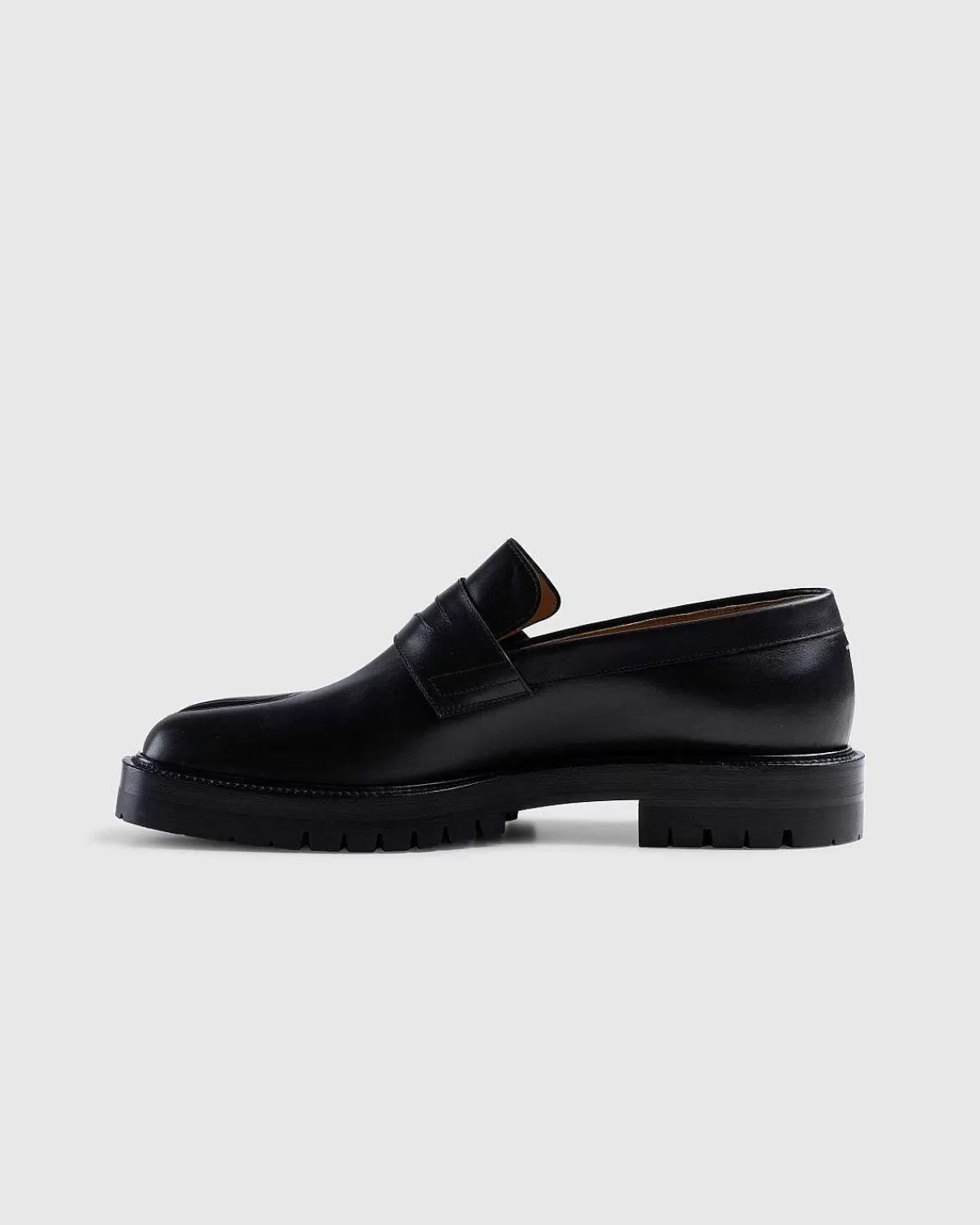 Sko>Maison Margiela Laeder Tabi Mocassin Sort