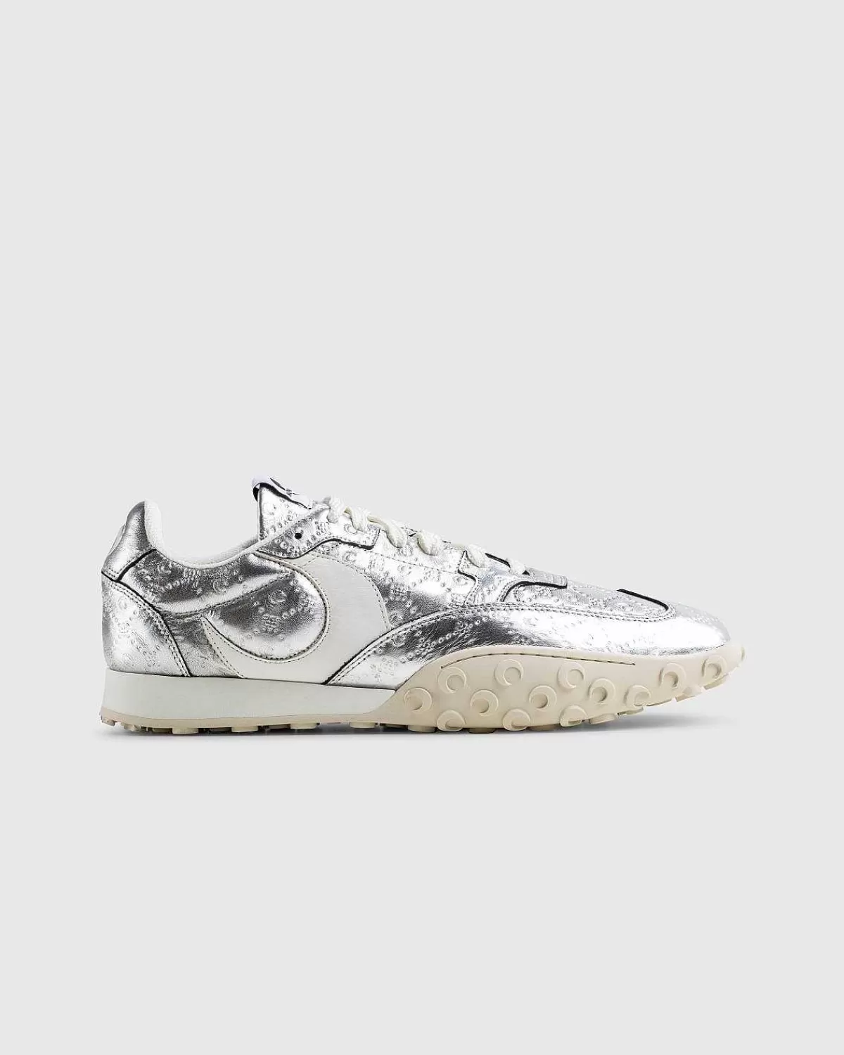 Sneakers>Marine Serre Lamineret Laeder Ms Rise Silver