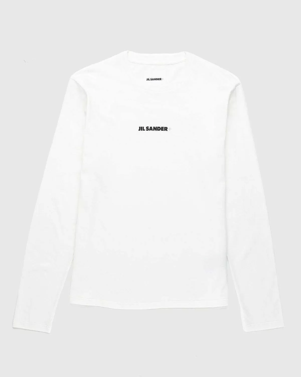 T-Shirts>Jil Sander Langaermet Logo T-Shirt Porcelaen Hvid