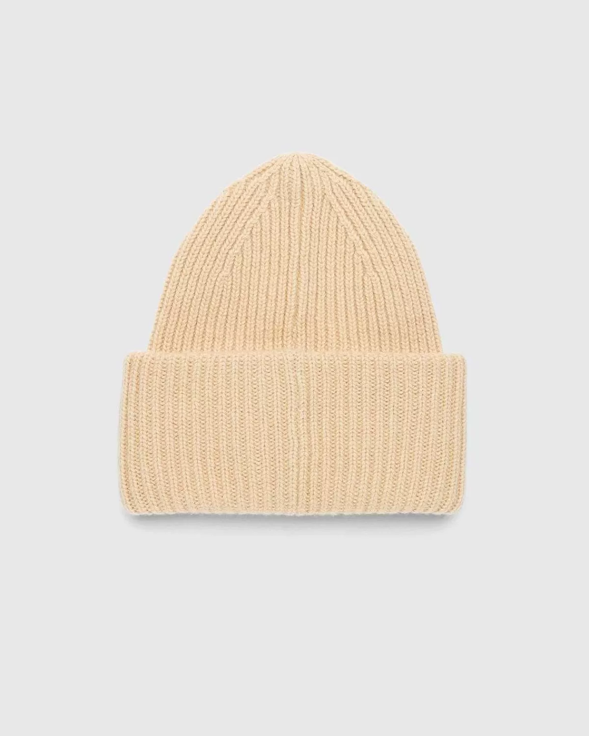 Vinter Tilbehør>Acne Studios Large Face Logo Beanie Biscuit Beige