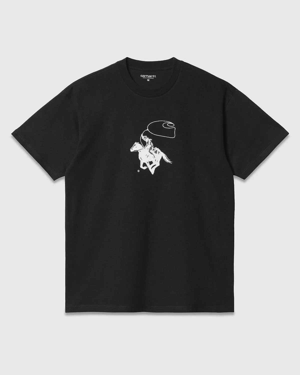 T-Shirts>Carhartt WIP Lasso T-Shirt Sort/Hvid