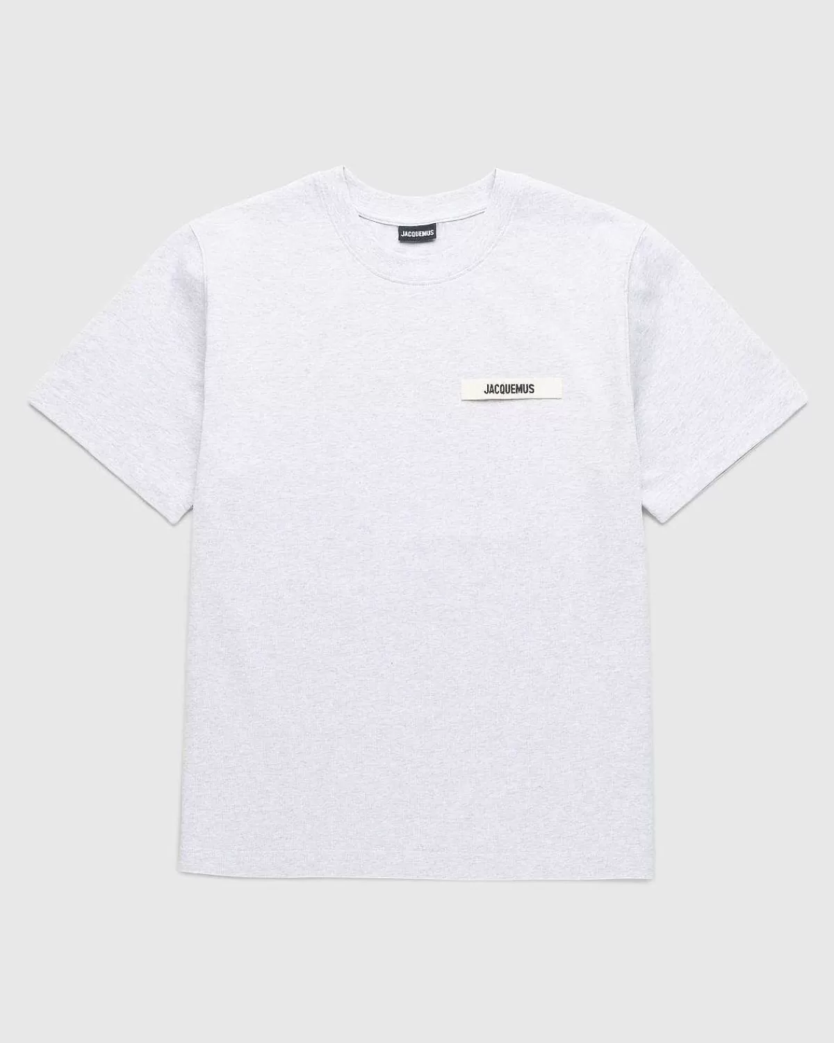 T-Shirts>JACQUEMUS Le T-Shirt Gros Grain Grey