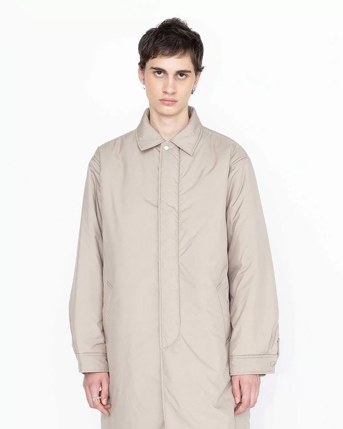 Overtøj>Highsnobiety HS05 Let Isoleret Oko-Poly Trench Coat Beige