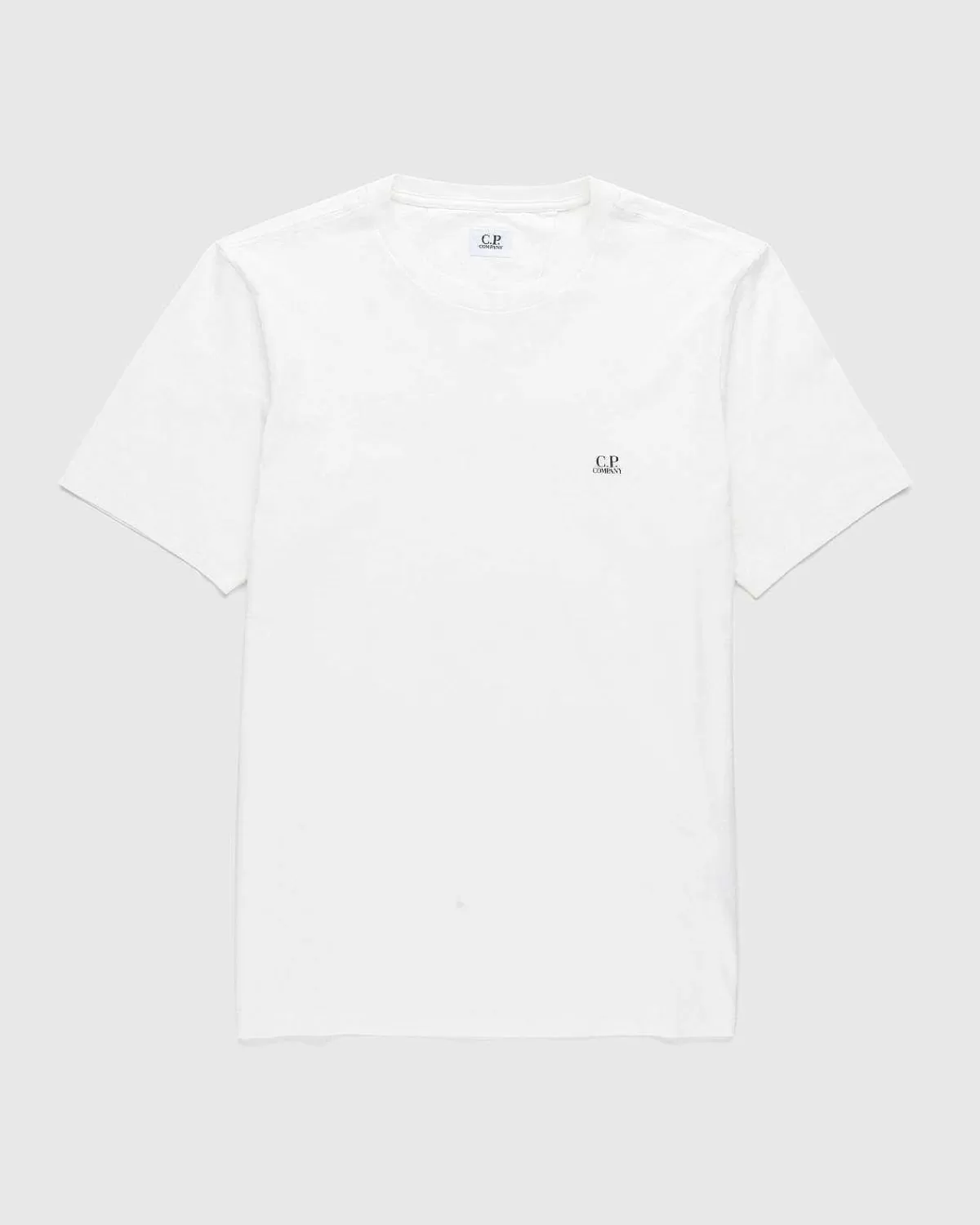 T-Shirts>C.P. Company Logo Print T-Shirt Gaze Hvid