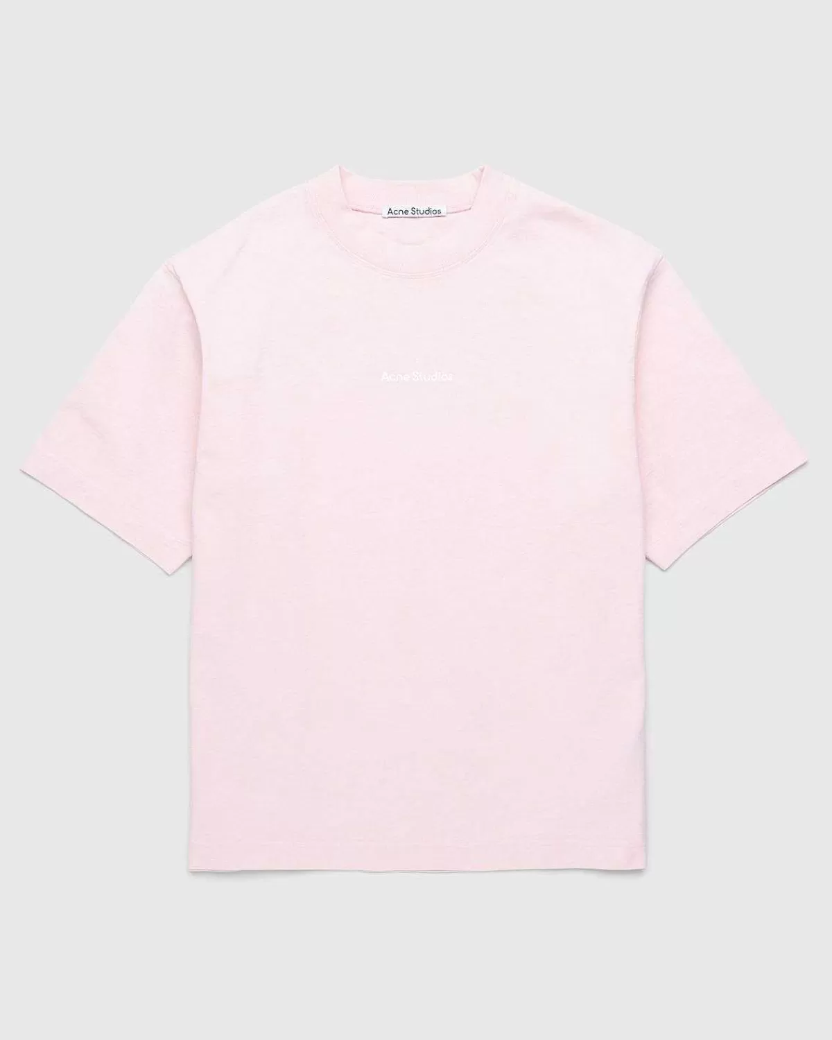 T-Shirts>Acne Studios Logo T-Shirt Bleg Rosa