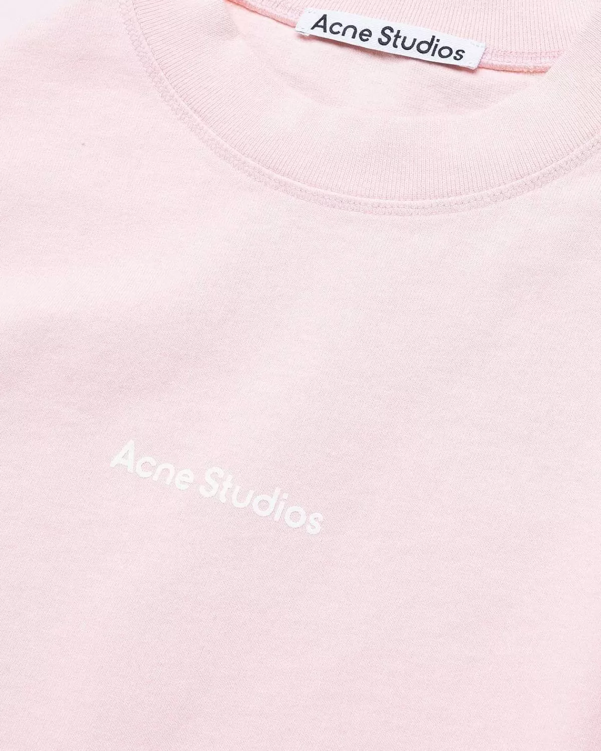 T-Shirts>Acne Studios Logo T-Shirt Bleg Rosa