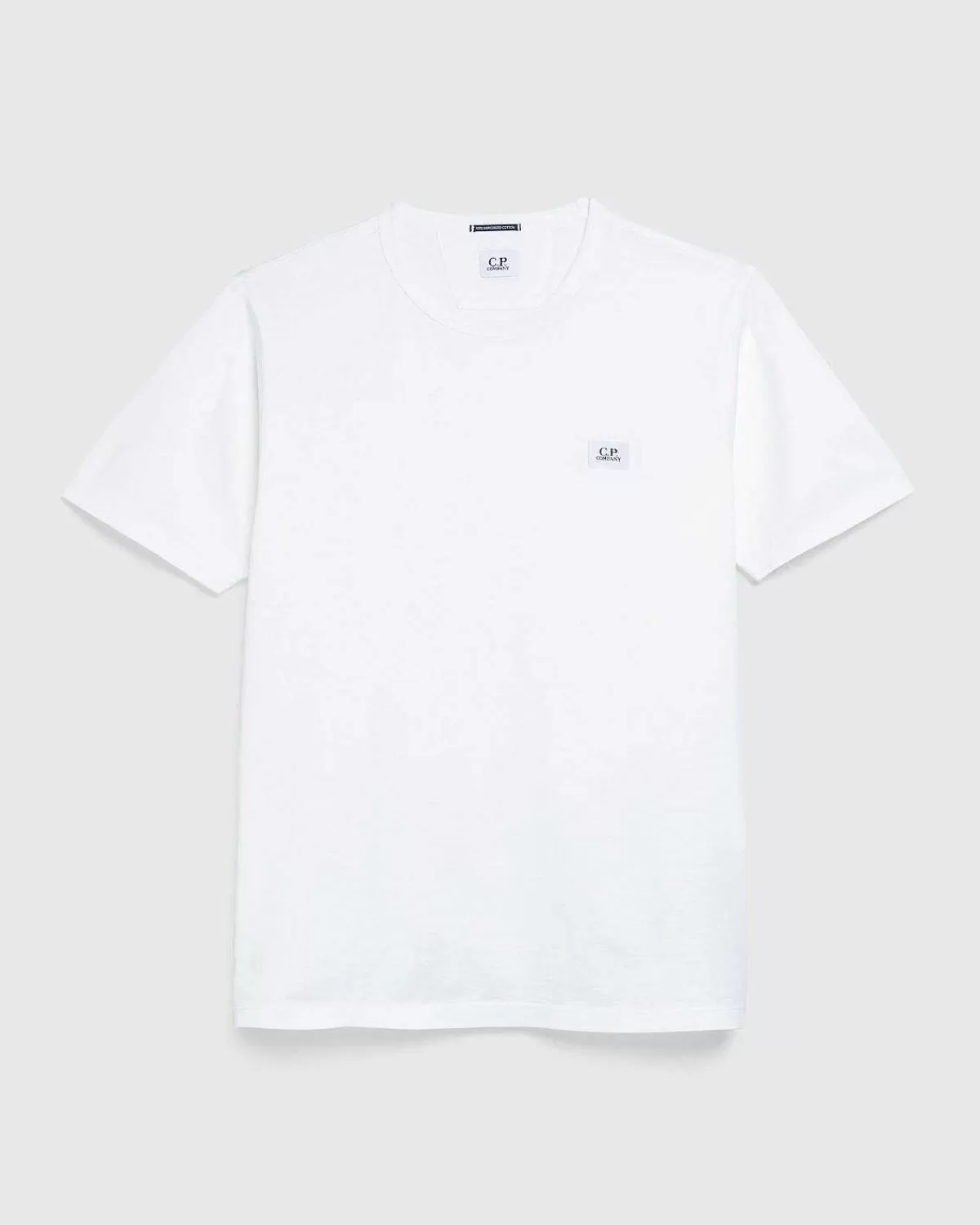 T-Shirts>C.P. Company Logo T-Shirt Gaze Hvid