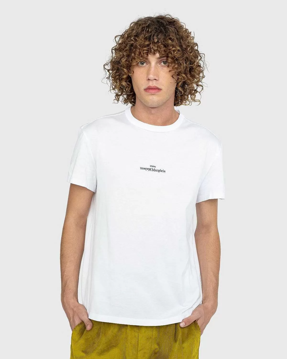 T-Shirts>Maison Margiela Logo T-Shirt Hvid