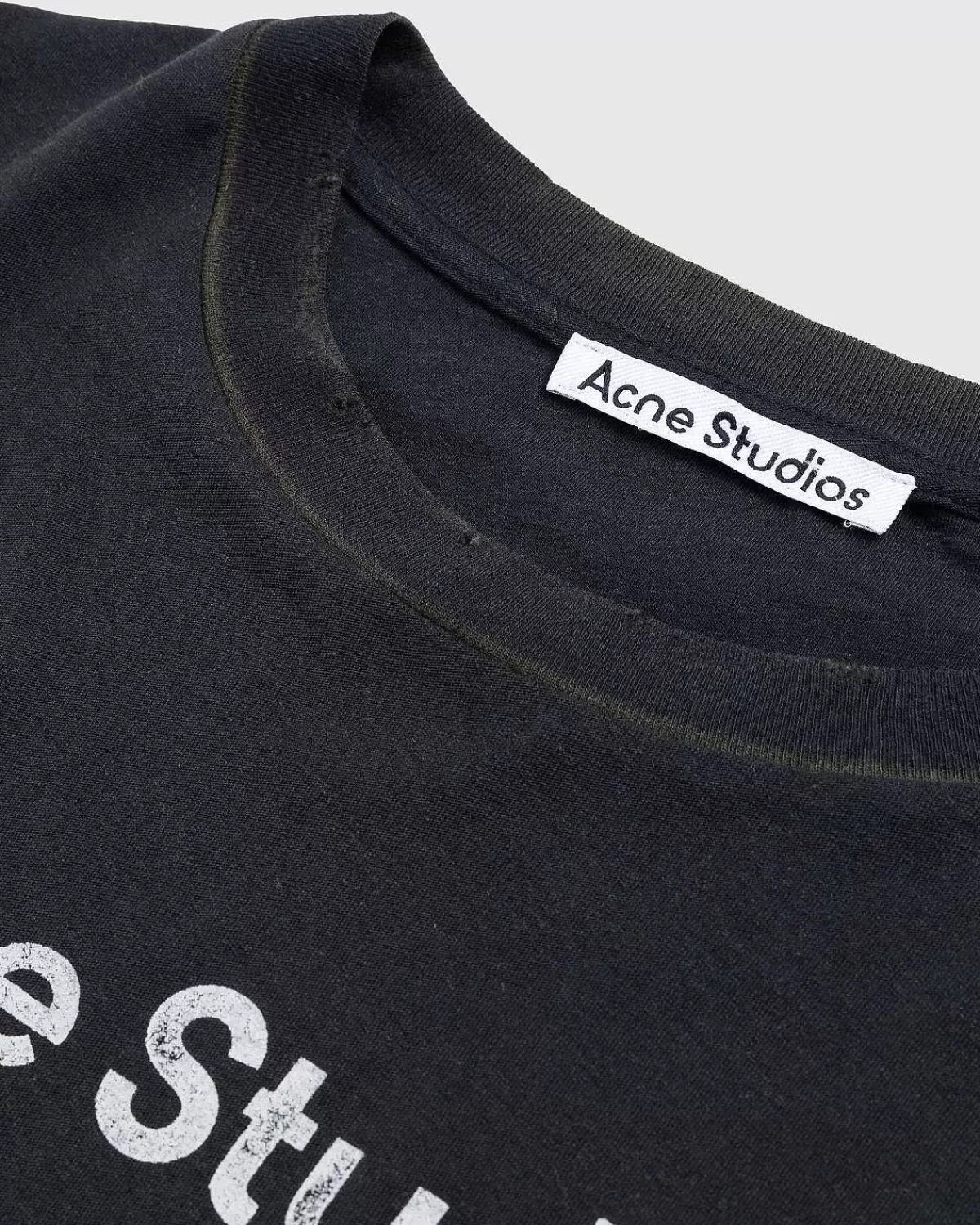 T-Shirts>Acne Studios Logo T-Shirt Sort