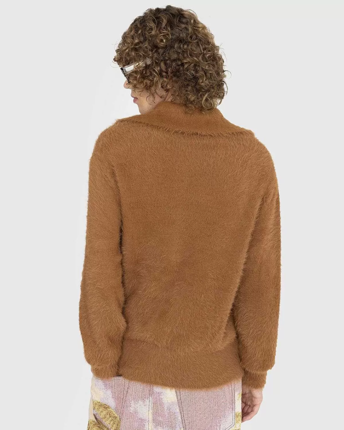 T-Shirts>Dries van Noten Merdan Strik Dark Camel