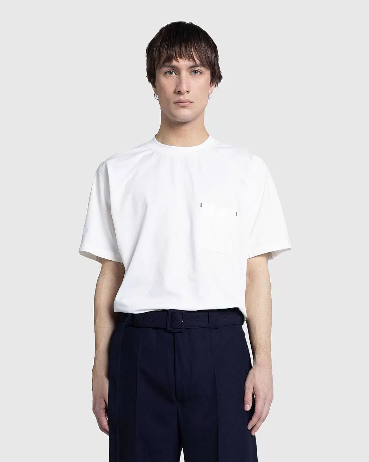 T-Shirts>And Wander Merino Base Ss T Off-White