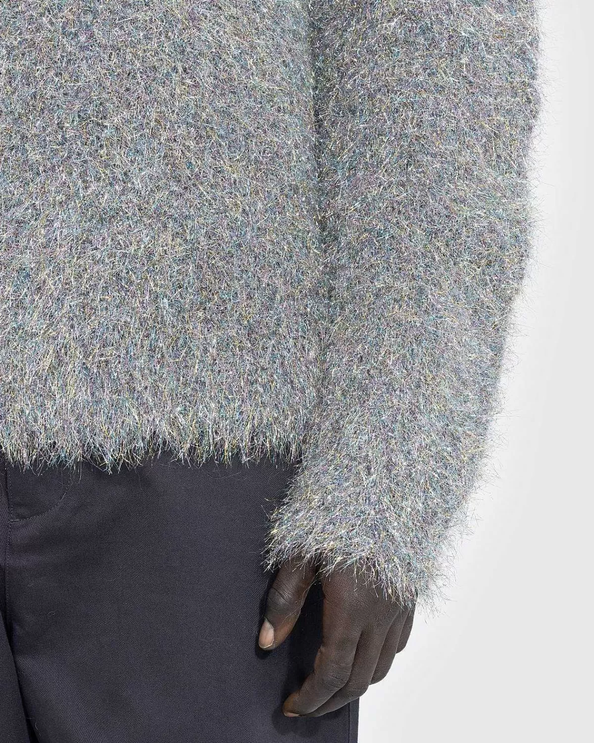 Strik>Jil Sander Metallic Mohair Blend Sweater Multi