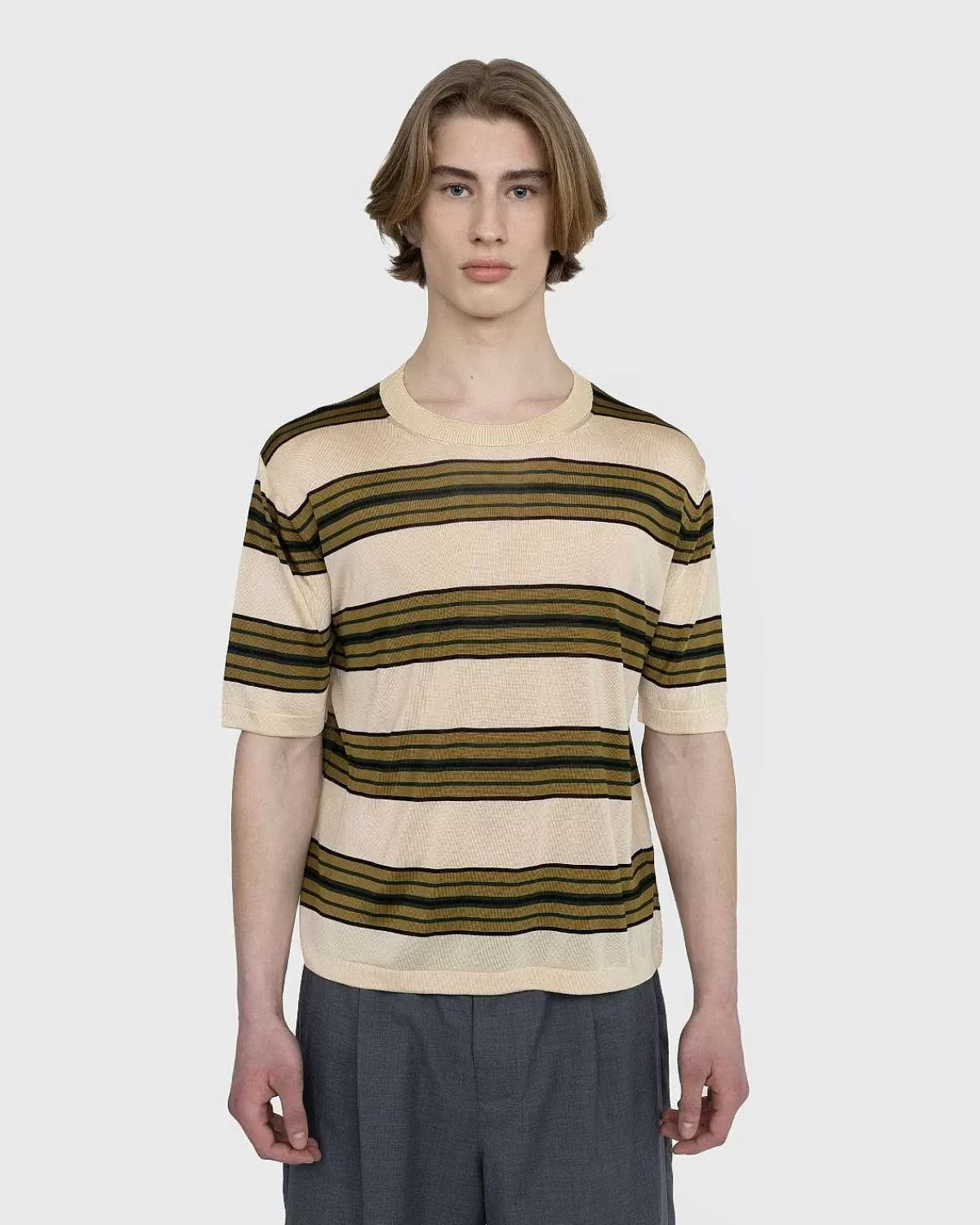 T-Shirts>Dries van Noten Mias Strik T-Shirt Vanille