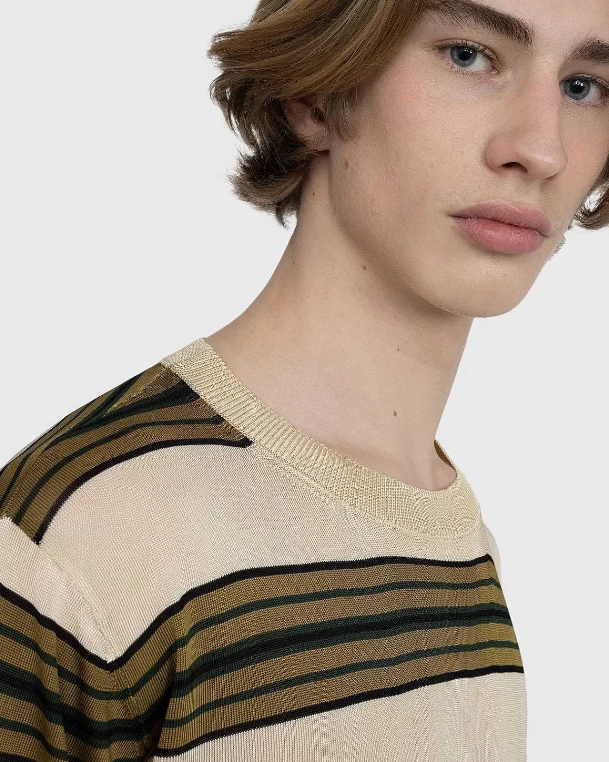 T-Shirts>Dries van Noten Mias Strik T-Shirt Vanille