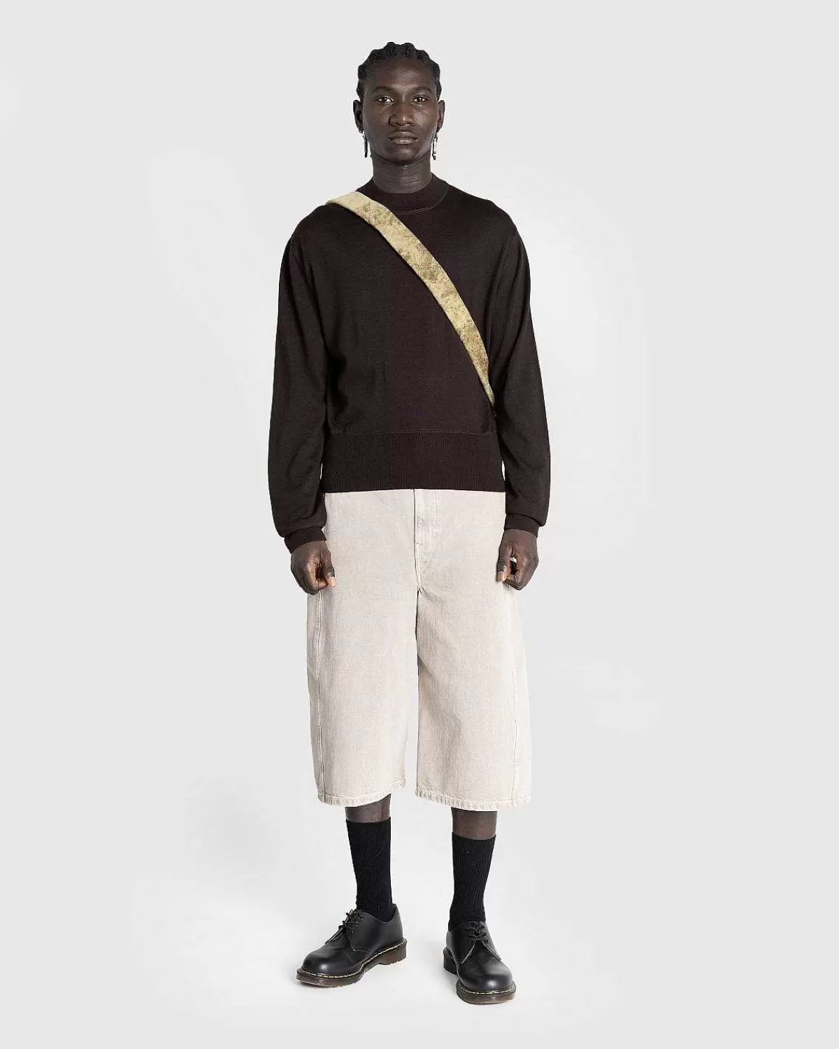 Strik>Lemaire Mock Neck Jumper Pecan Brown