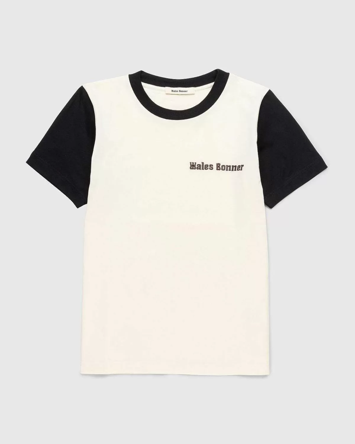 T-Shirts>Wales Bonner Morning Tee Sort/Elfenben