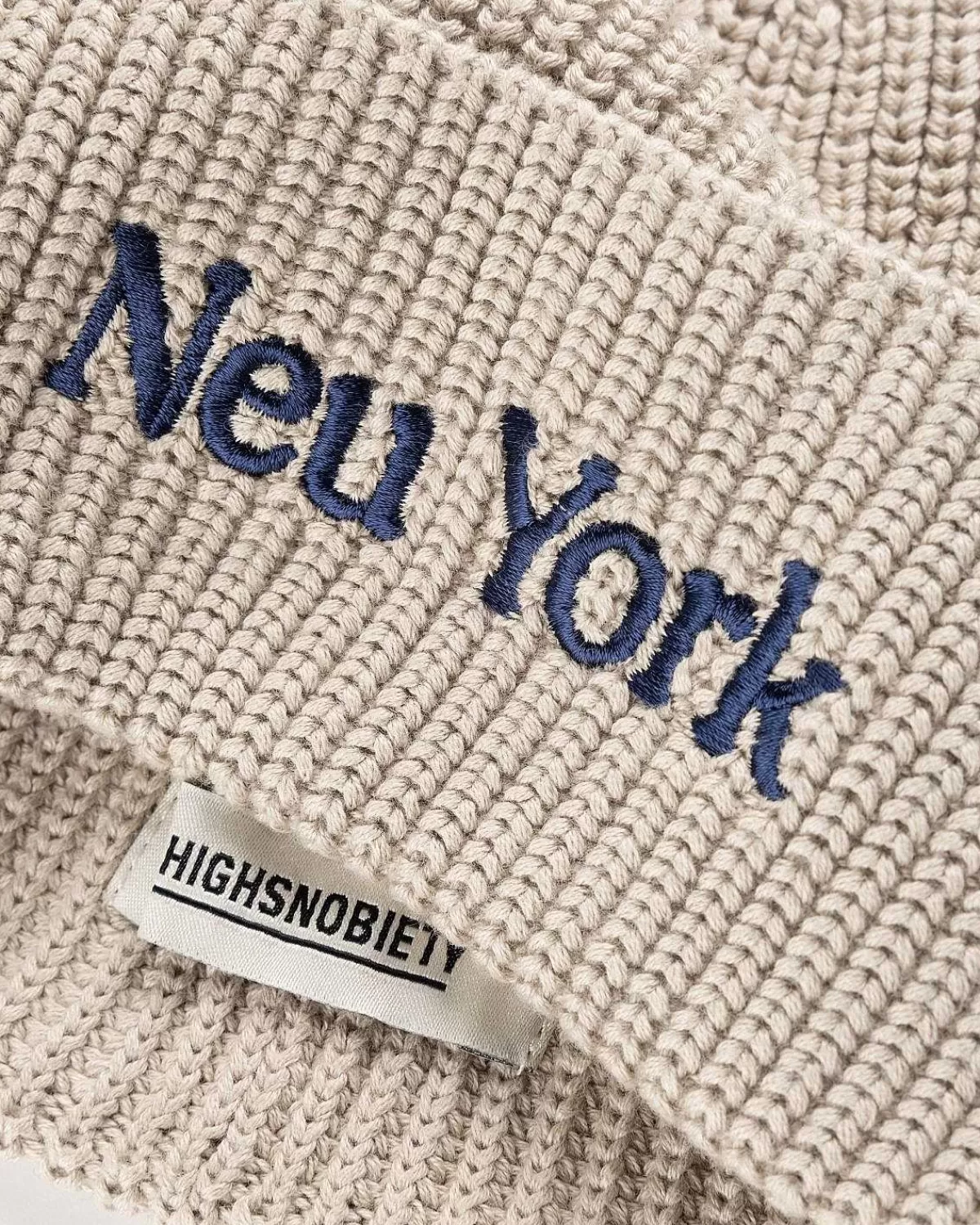 Vinter Tilbehør>Highsnobiety Neu York Beanie Beige