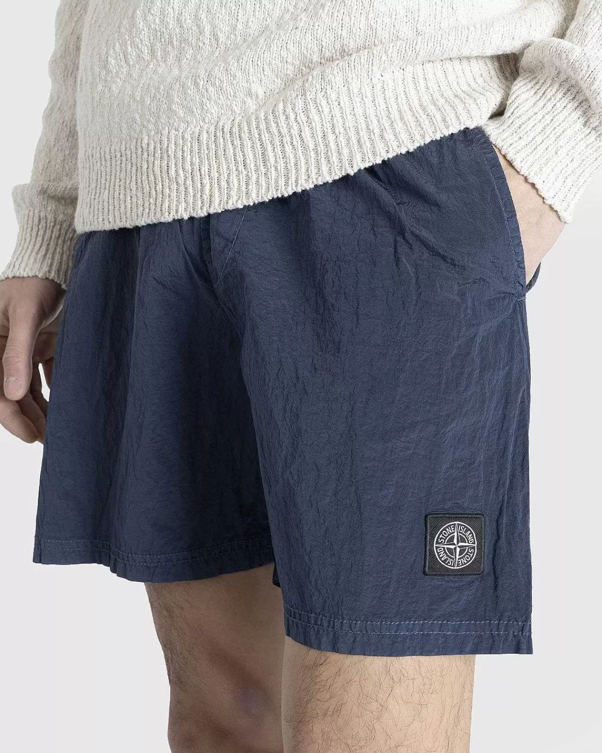 Shorts>Stone Island Nylon Metal Badeshorts Morkebla