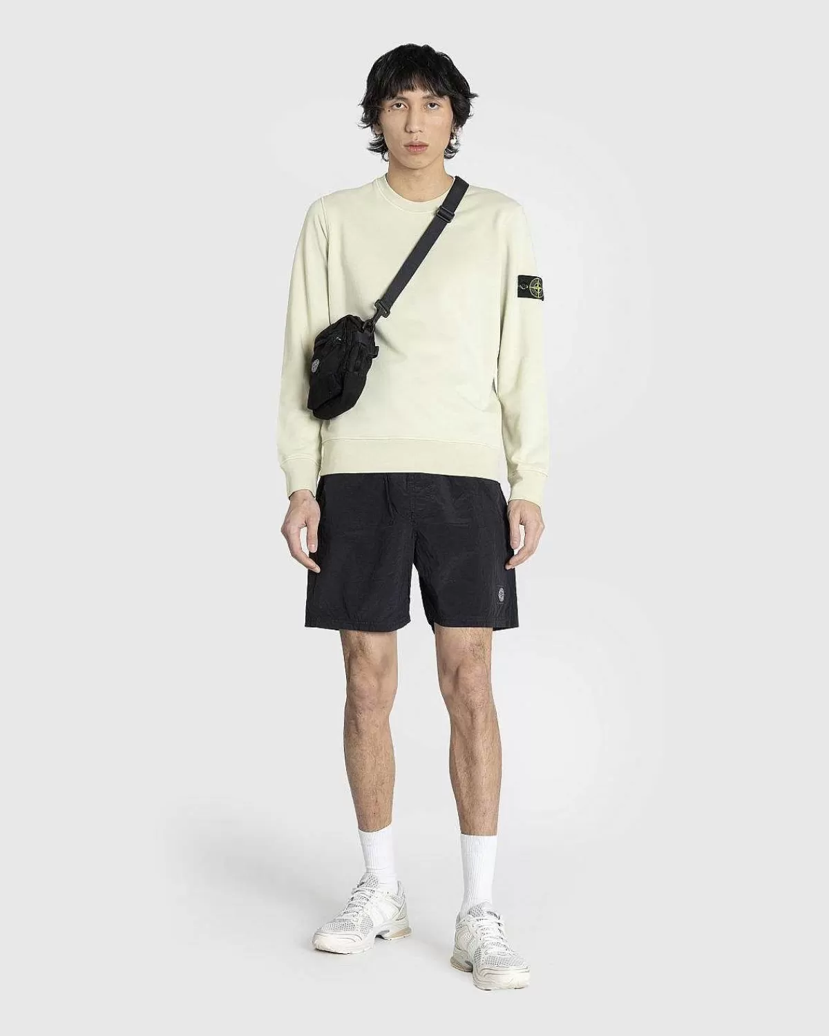 Shorts>Stone Island Nylon Metal Badeshorts Sort