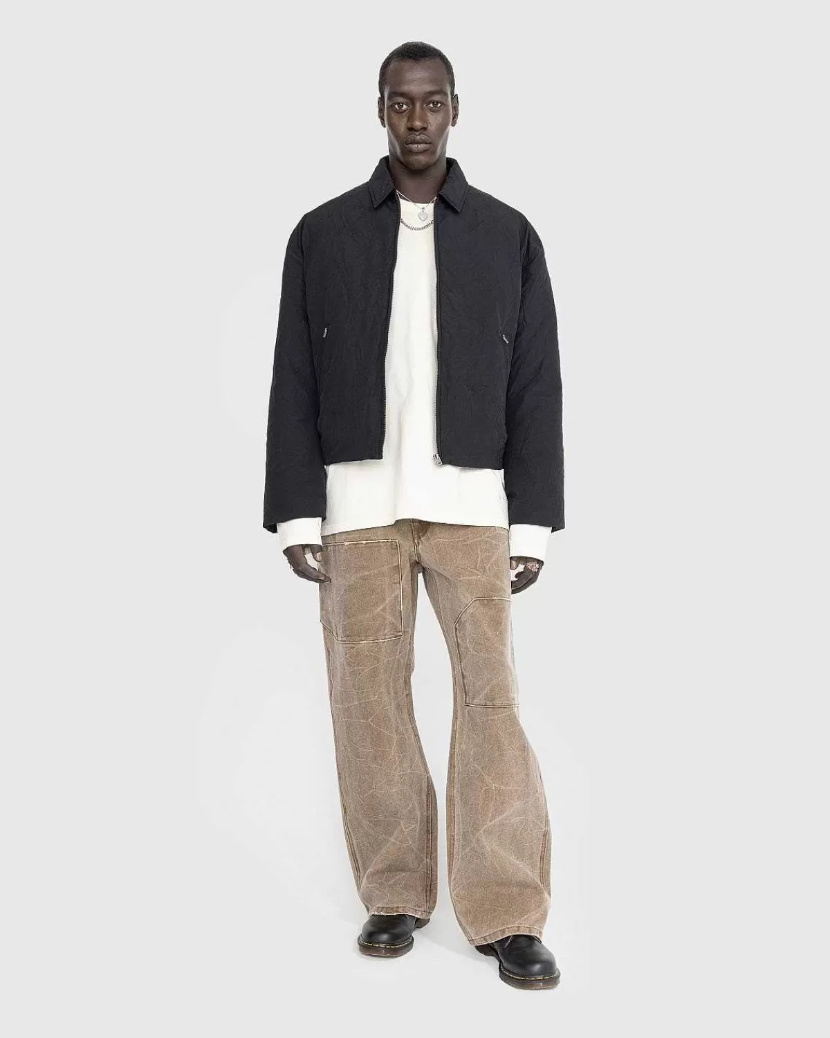 Overtøj>Acne Studios Nylonjakke Sort