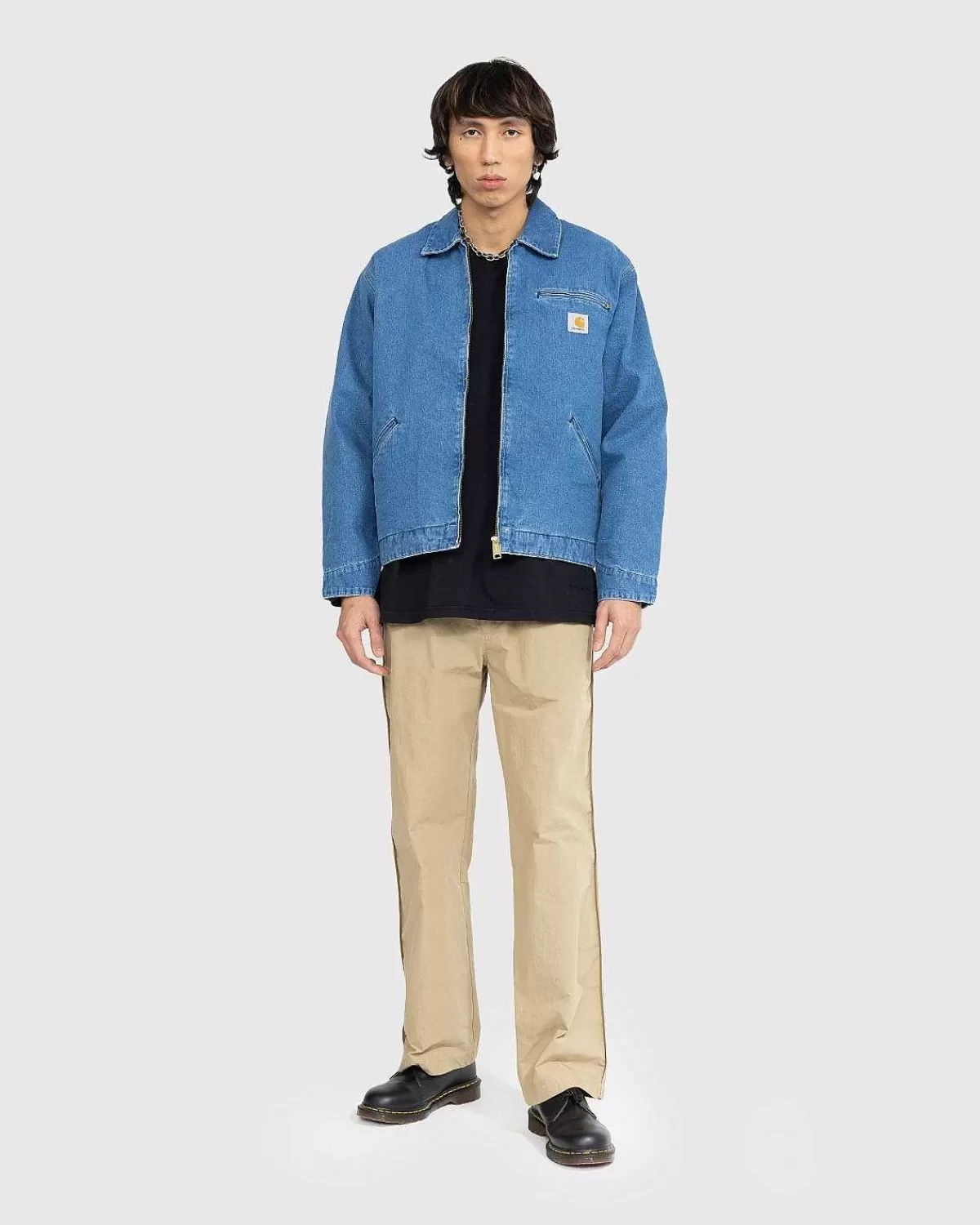 Overtøj>Carhartt WIP Og Detroit Jacket Blue/Stone Washed