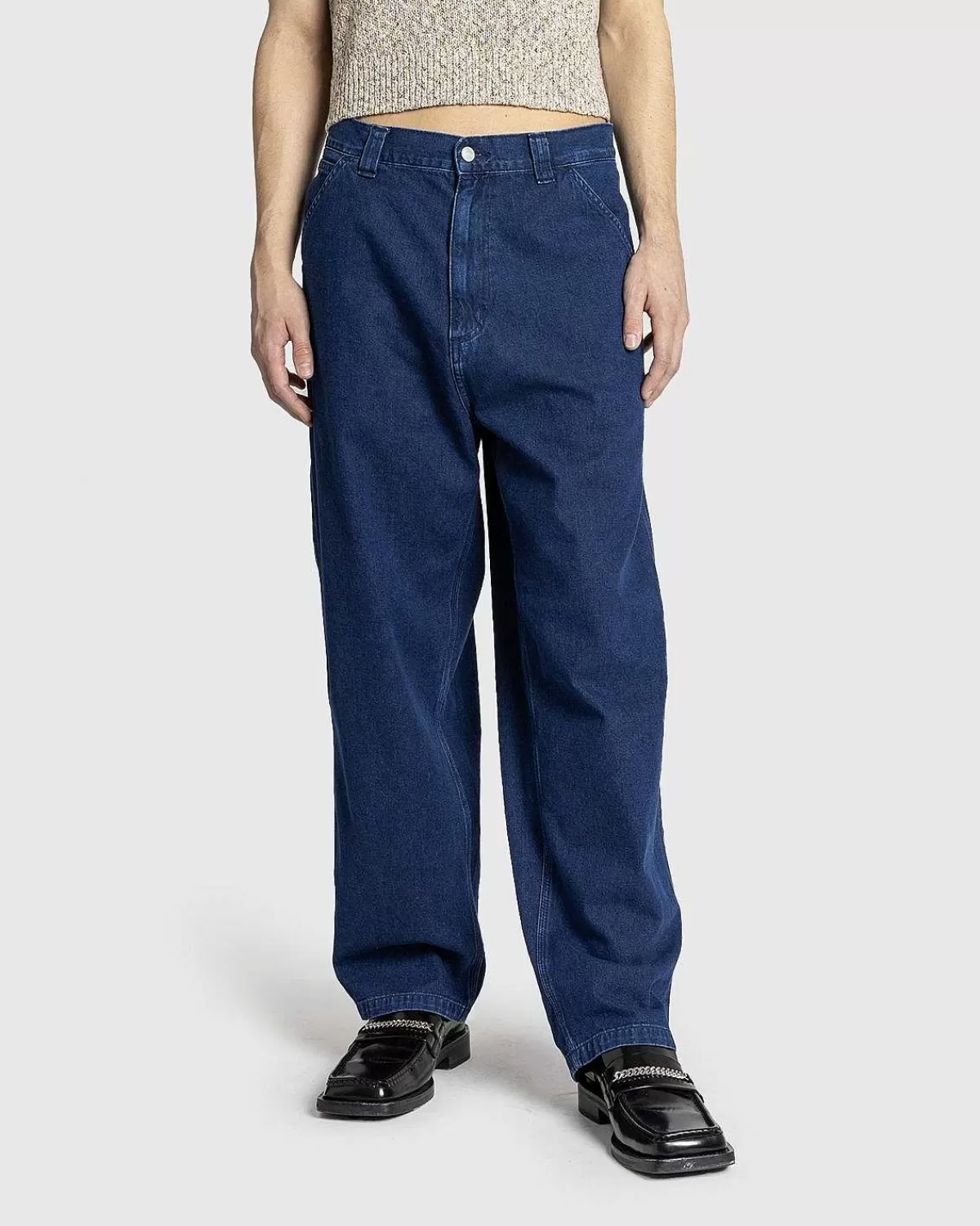 Bukser>Carhartt WIP Og Single Knee Pant Bla/Stenvasket