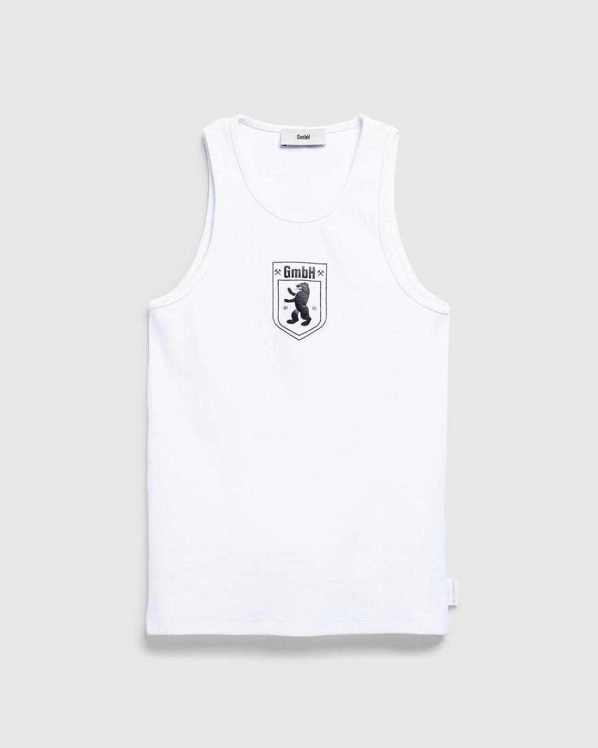 T-Shirts>GmbH Okologisk Bomulds Rib Tanktop Hvid