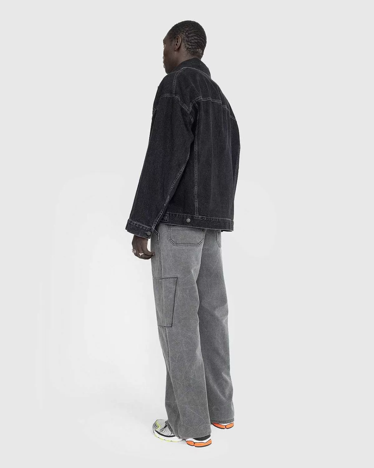 Overtøj>Acne Studios Oversized Denimjakke Sort