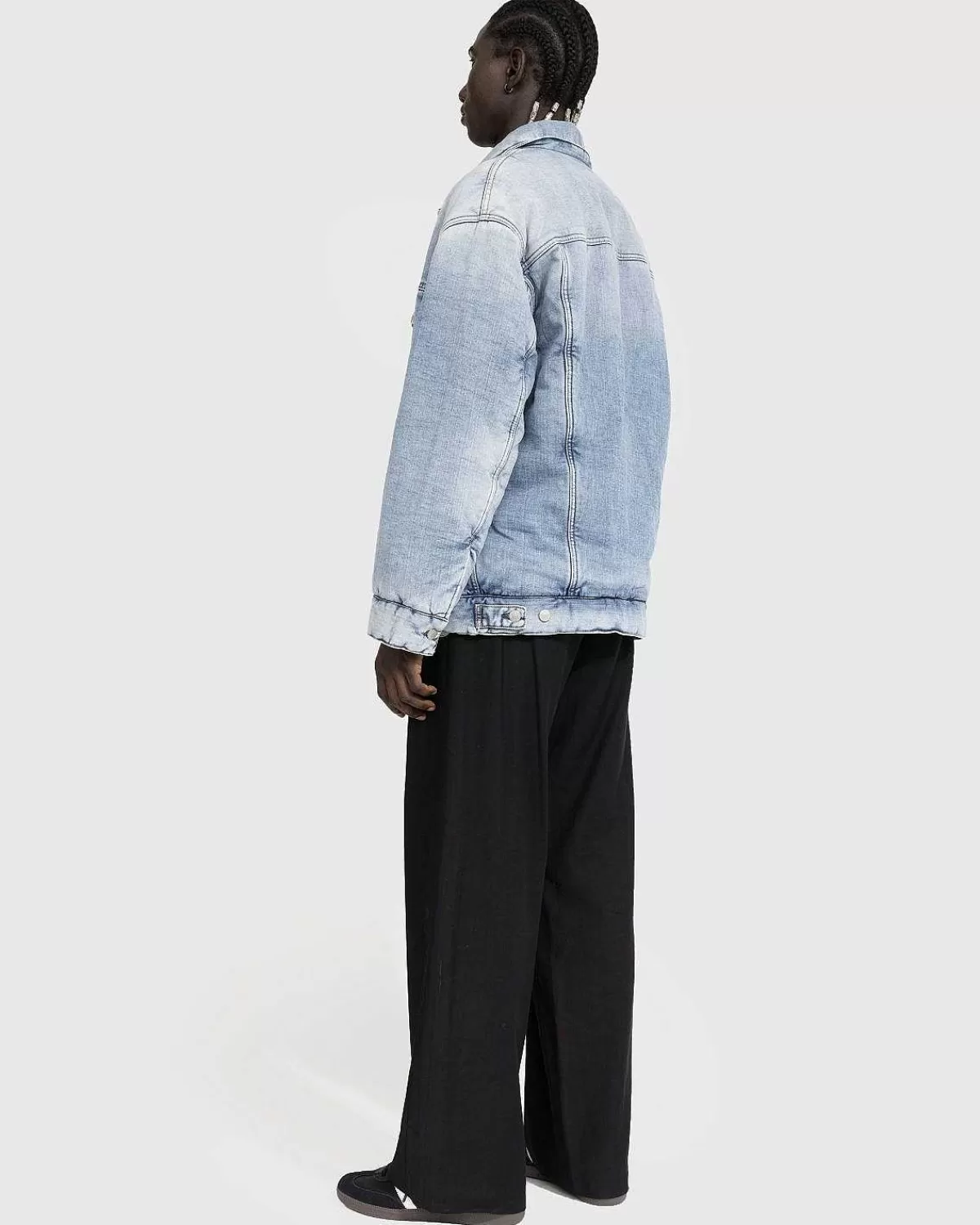 Overtøj>Acne Studios Oversized Fit Denimjakke Lysebla