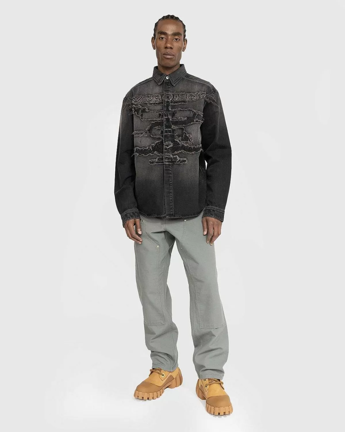 Skjorter>Y/Project Paris' Best Patch Denim Shirt Sort