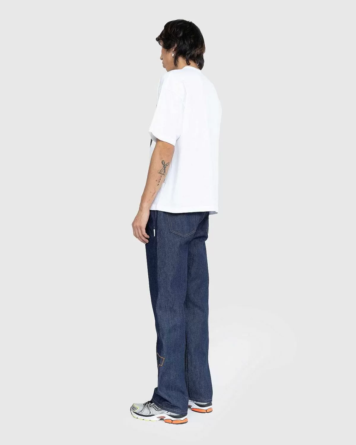 Bukser>Saintwoods Patch Raw Denim Indigo