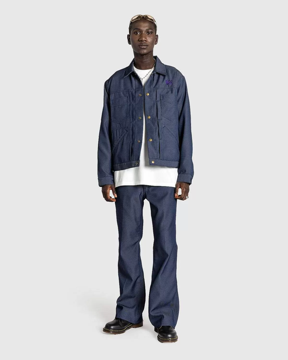 Overtøj>Needles Penny Jean Jacket Poly Twill Navy