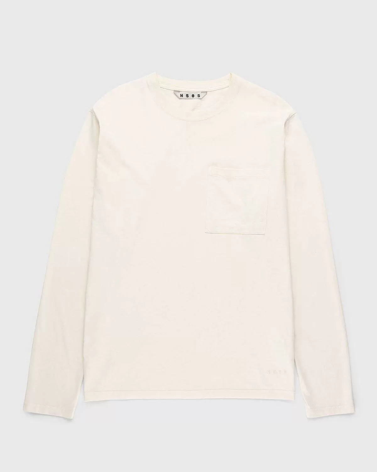 T-Shirts>Highsnobiety HS05 Pigmentfarvet Boxy Langaermet Jersey Natural