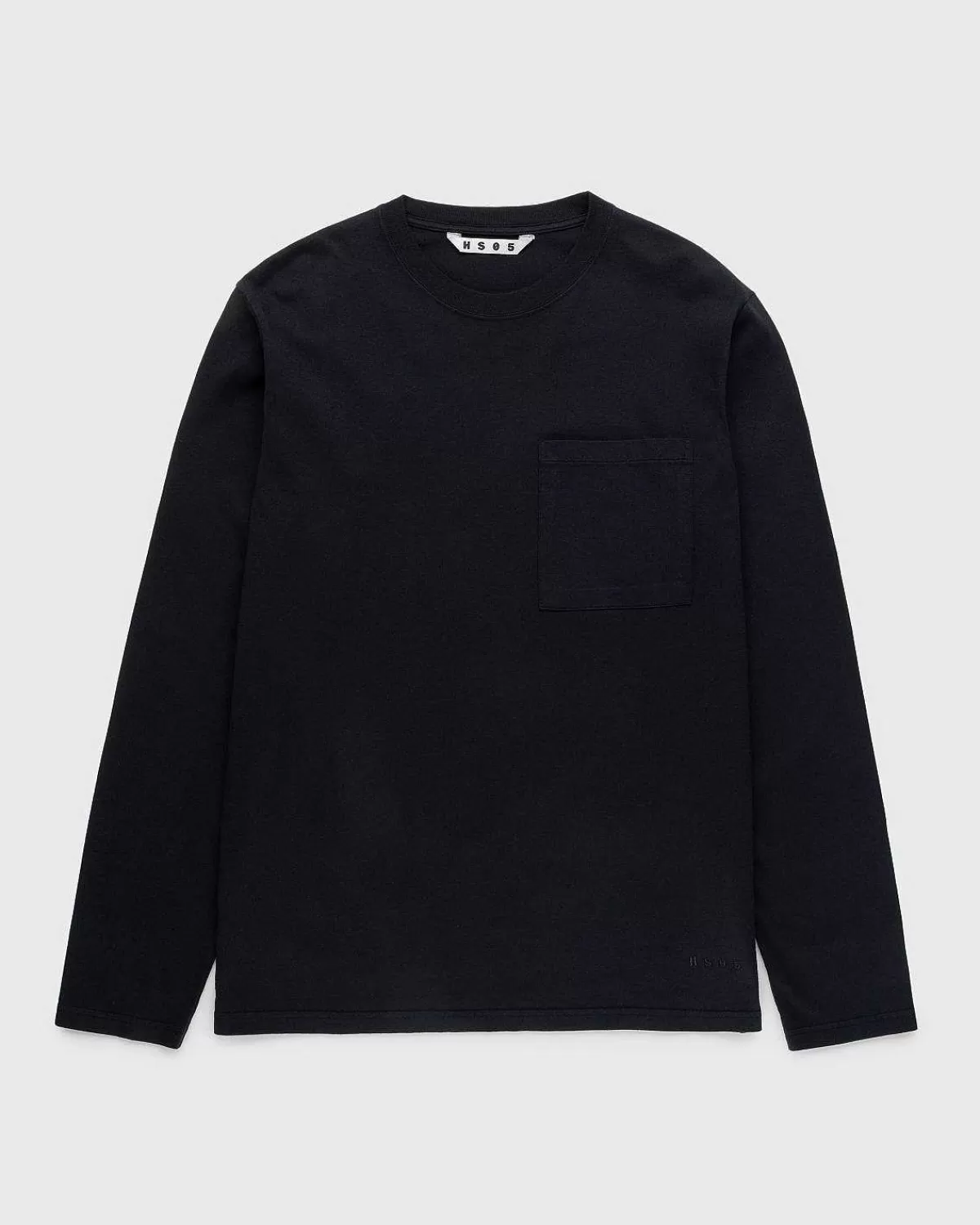 T-Shirts>Highsnobiety HS05 Pigmentfarvet Boxy Langaermet Jersey Sort