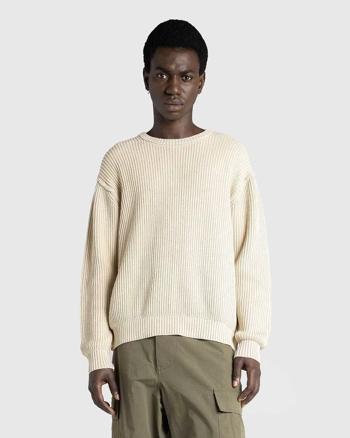 Strik>Highsnobiety HS05 Pigmentfarvet Sweater Aeggeskal