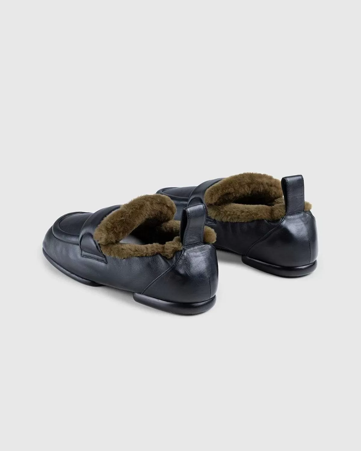 Sko>Dries van Noten Polstret Imiteret Pels Loafers Sort