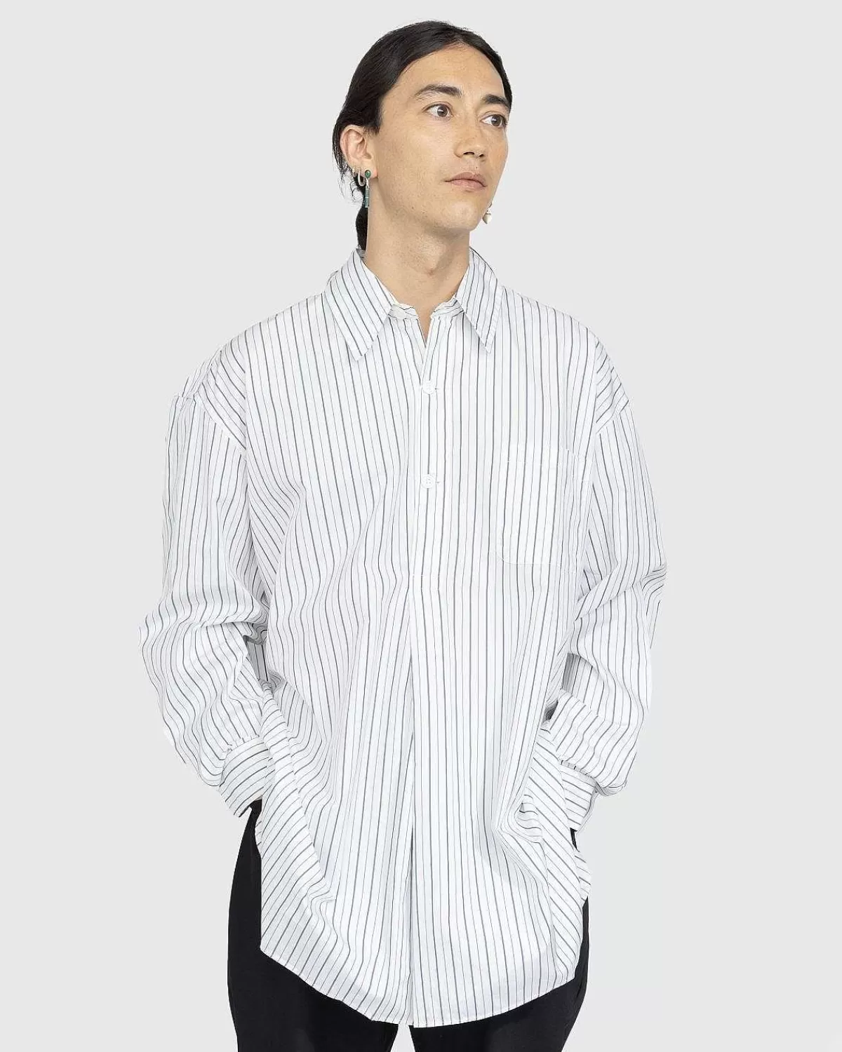 Skjorter>Our Legacy Popover Skjorte Olympic White Stripe