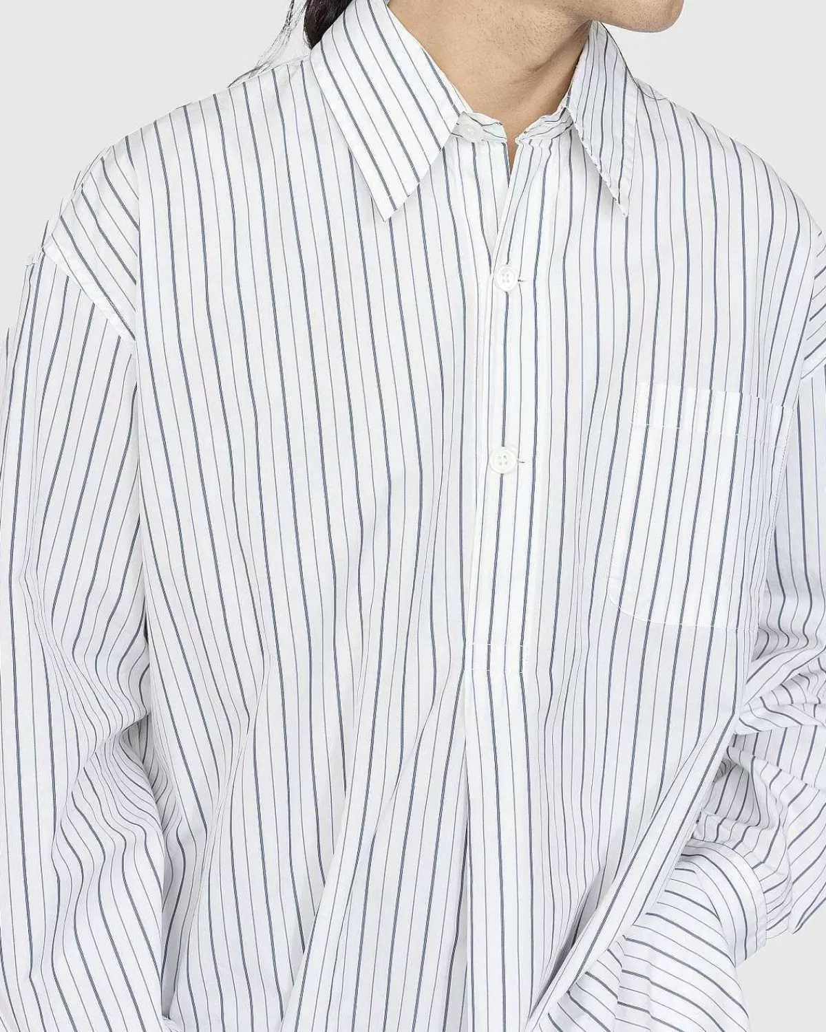 Skjorter>Our Legacy Popover Skjorte Olympic White Stripe