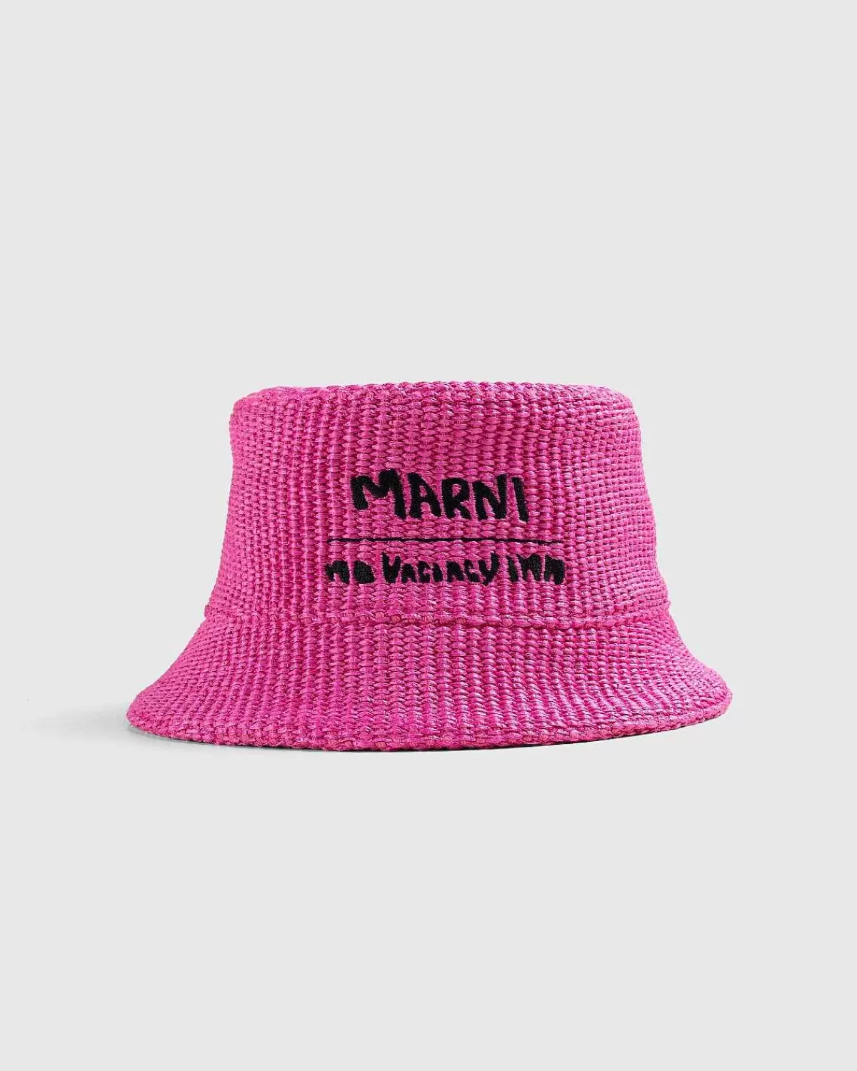 Hatte>Marni Raffia Bucket Hat Fuschia