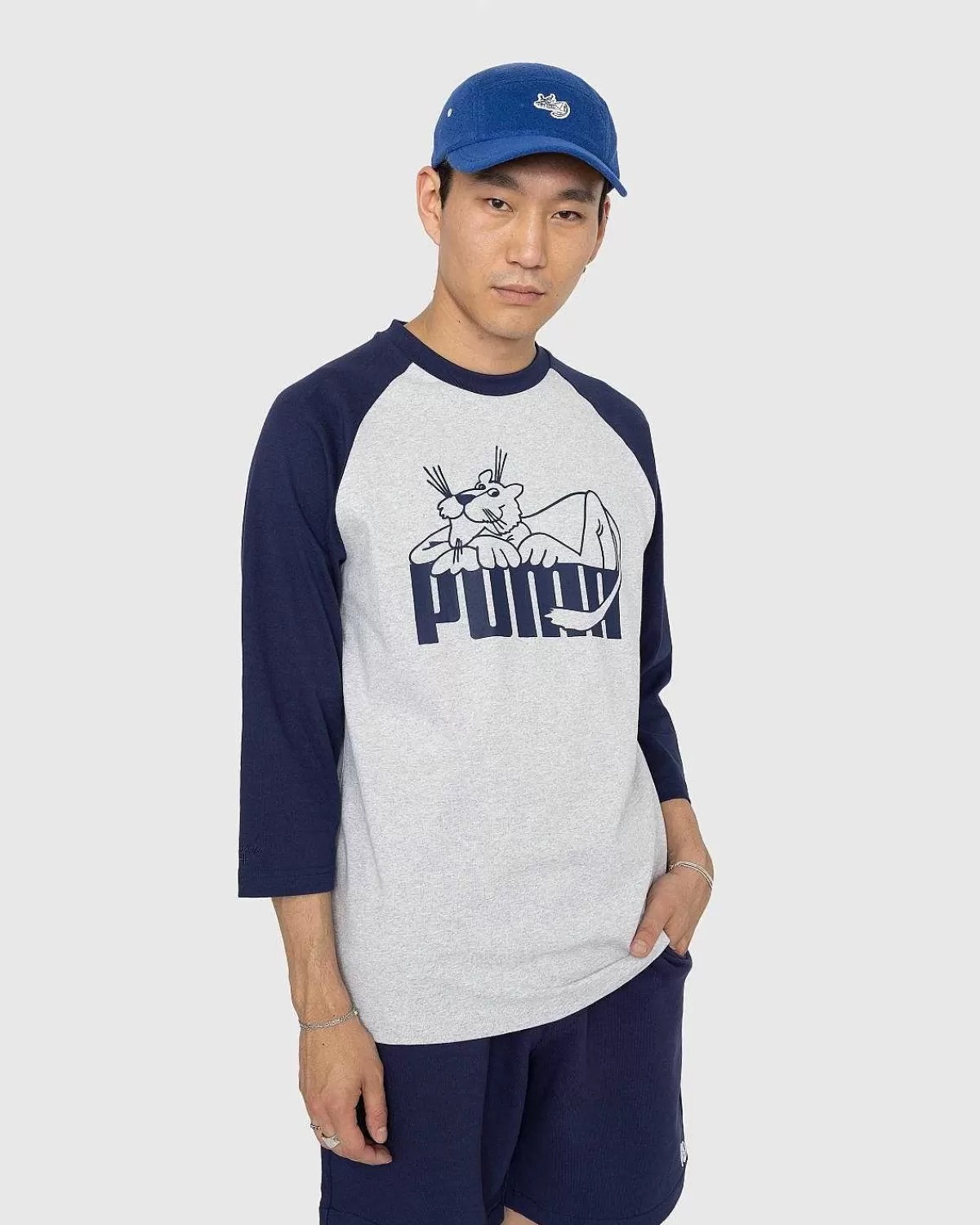 T-Shirts>Puma Raglan Langaermet Gra