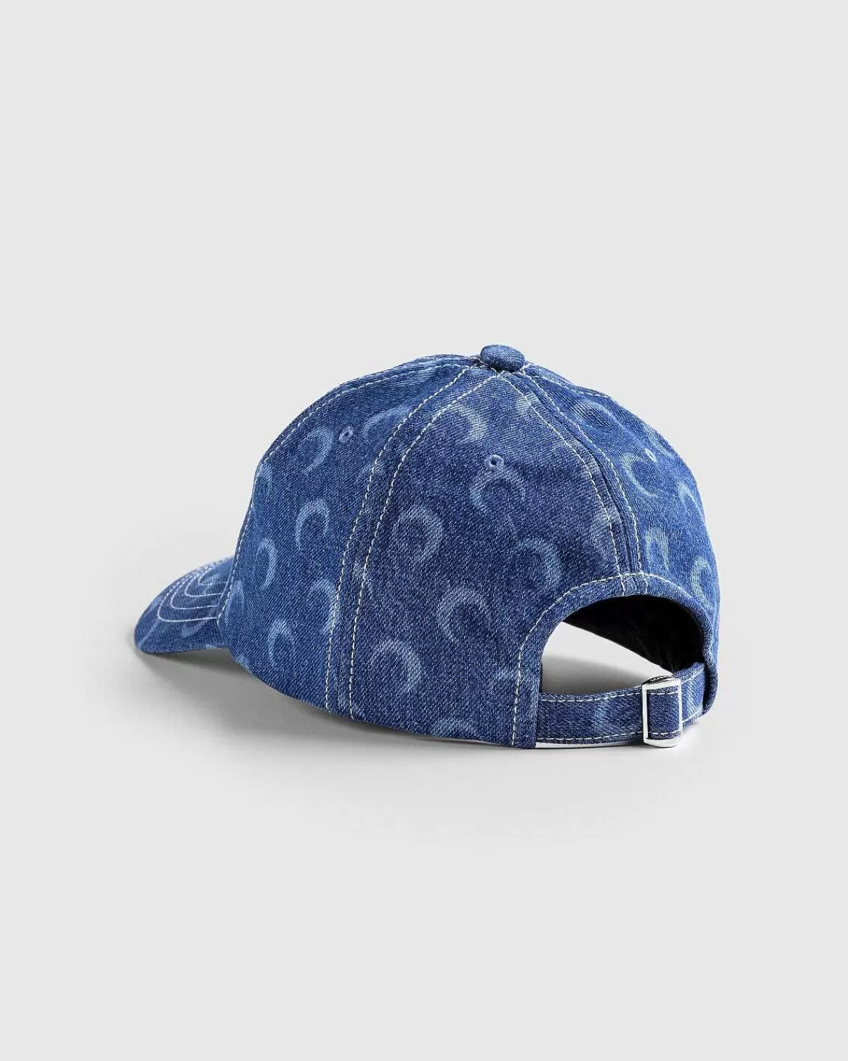 Hatte>Marine Serre Regenereret Deadstock Denim Baseball Cap Blue Laser Wash