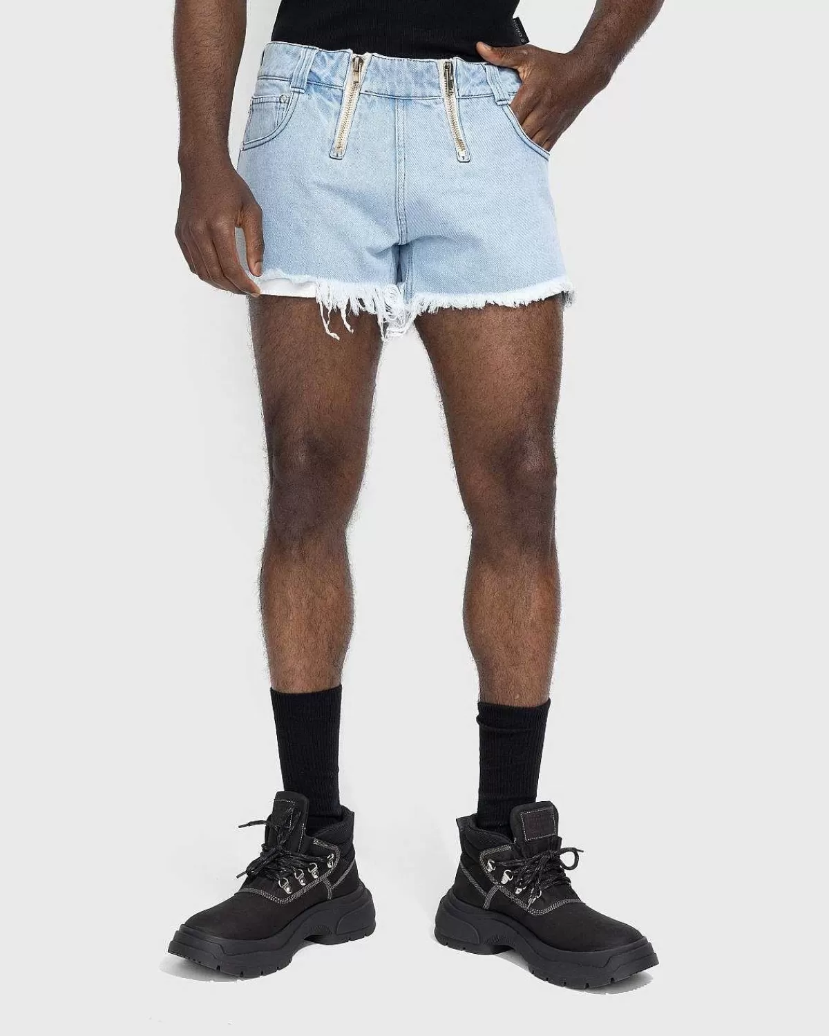 Shorts>GmbH Rim Denim Shorts Lys Indigo Bla