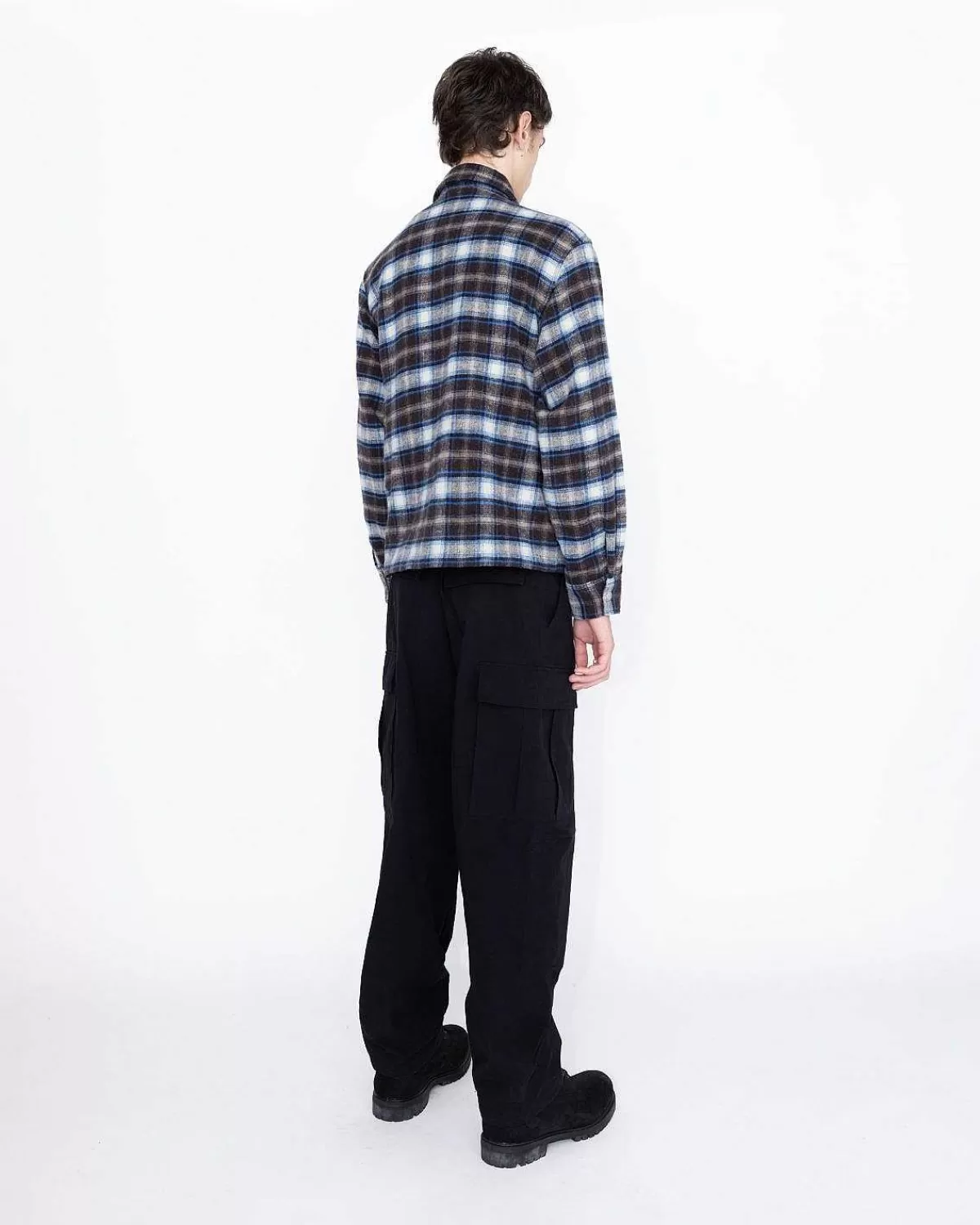 Skjorter>Highsnobiety HS05 Shaggy Plaid Shirt Brun/Bla