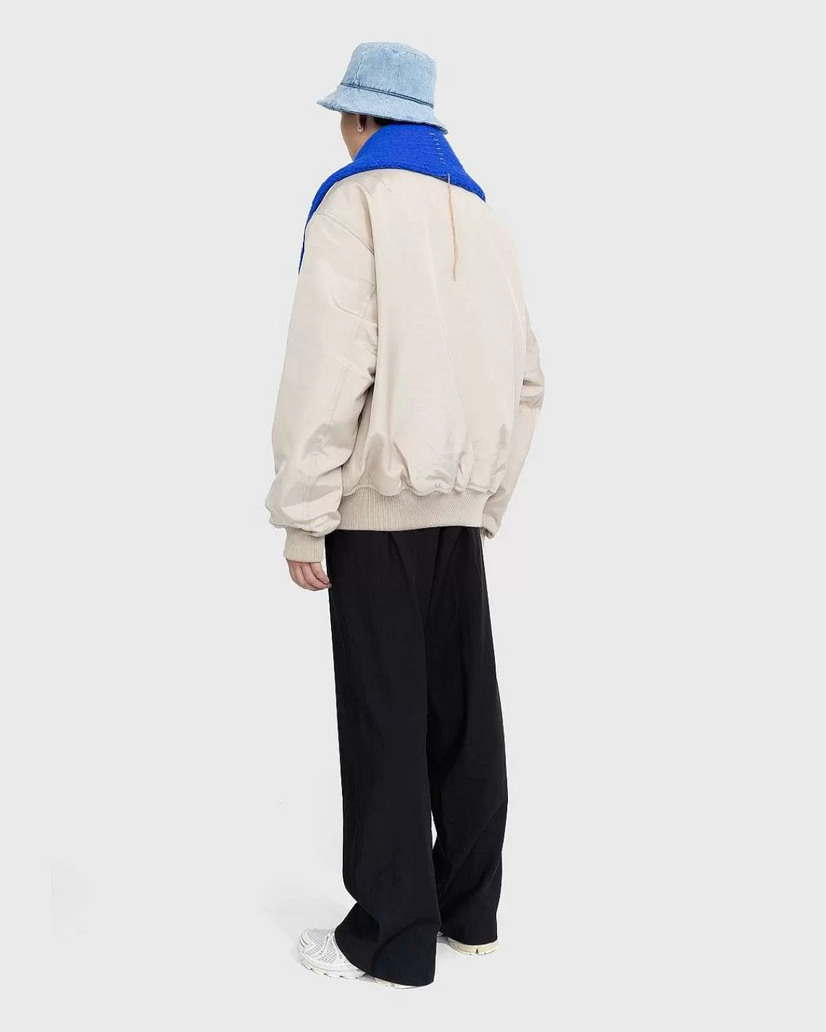 Overtøj>Acne Studios Shearling Collar Jakke Beige