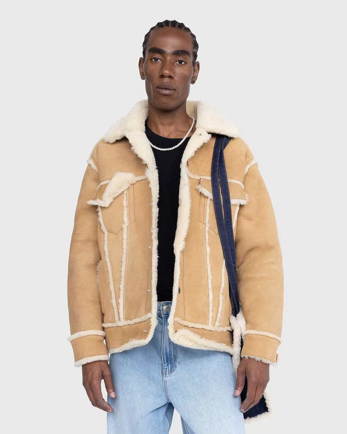 Overtøj>Levi's Shearling Trucker Jacket Olympia Mountain