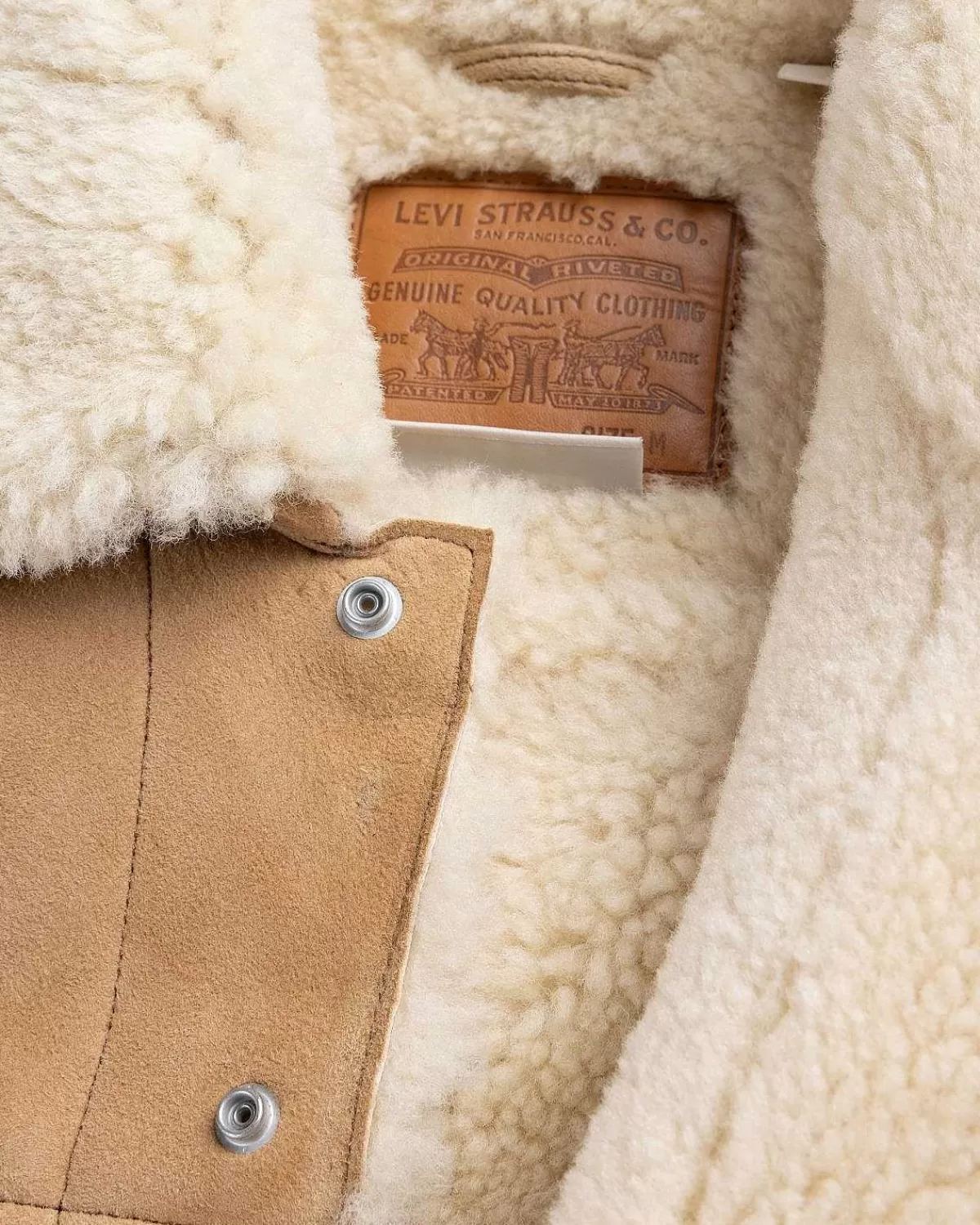 Overtøj>Levi's Shearling Trucker Jacket Olympia Mountain