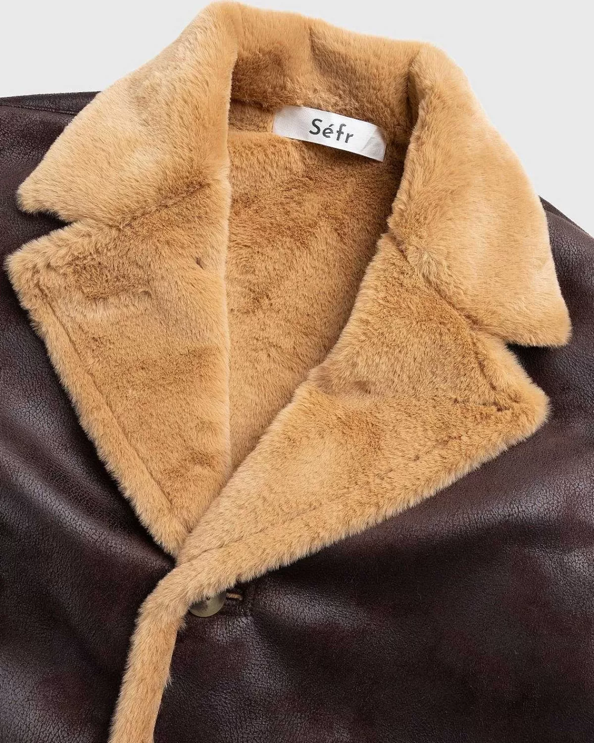 Overtøj>Séfr Sheridan Jakke Faux Shearling Brown