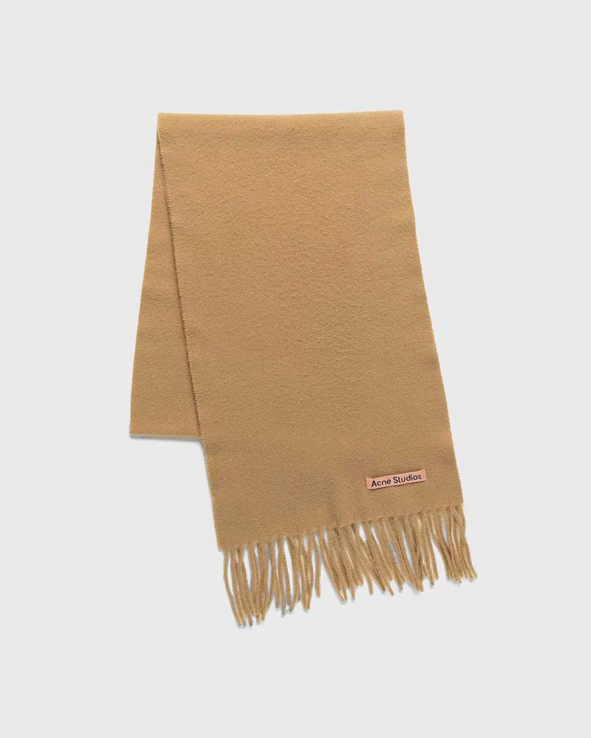 Vinter Tilbehør>Acne Studios Skinny Uldtorklaede Mork Camel