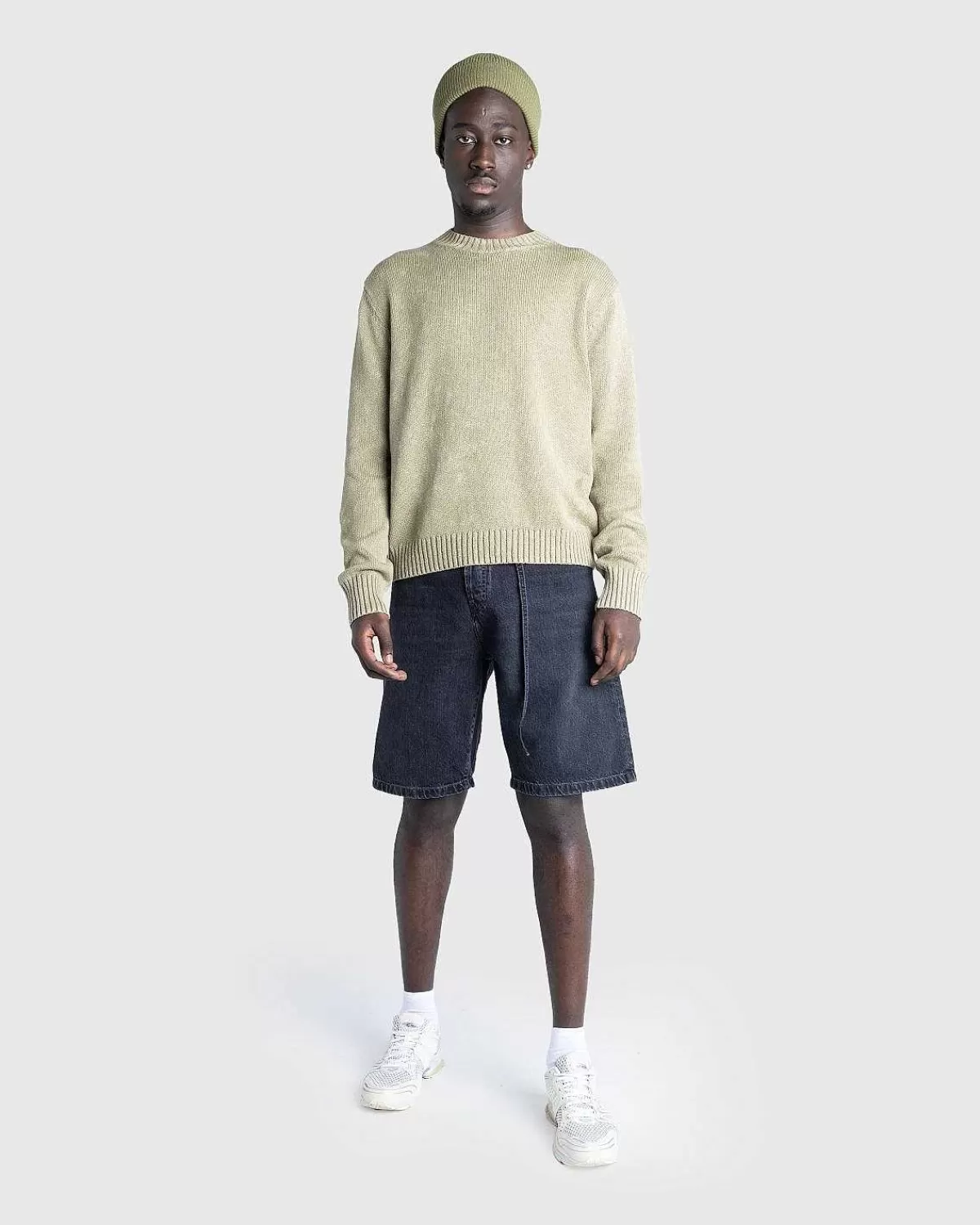 Shorts>Acne Studios Sorte Denimshorts Med Brede Ben