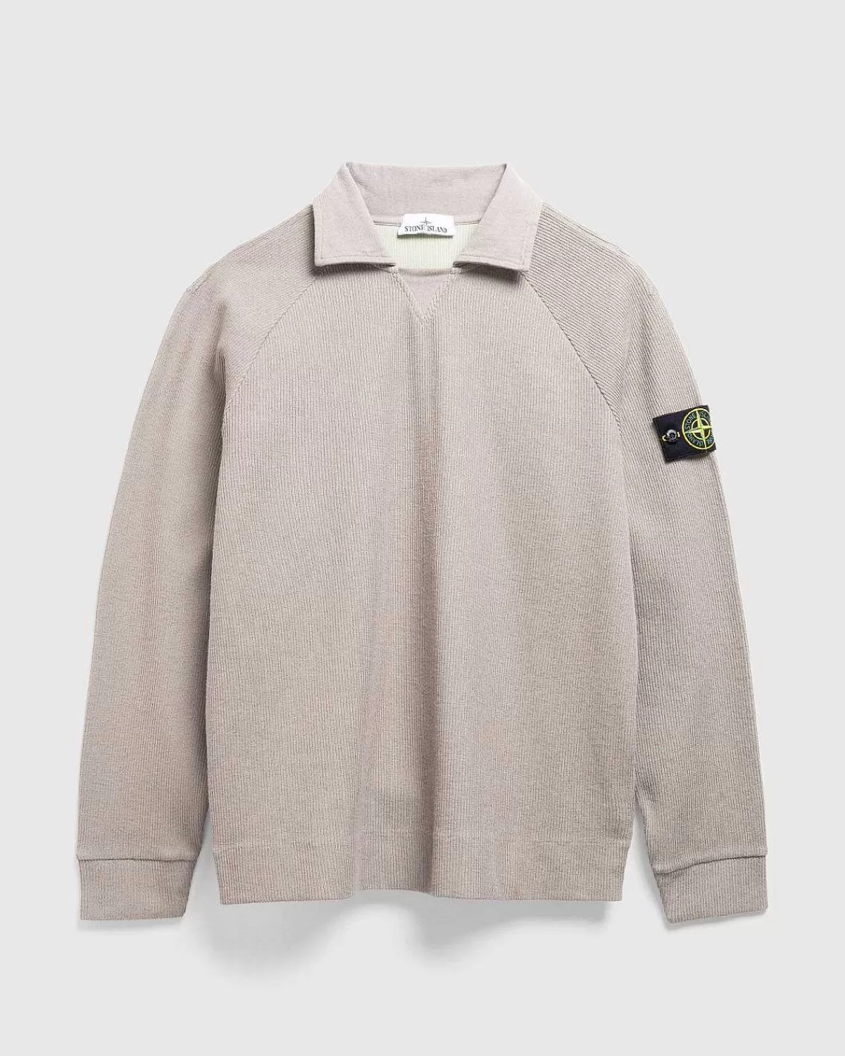 Strik>Stone Island Spredt Krave Strik Skjorte Dove Grey